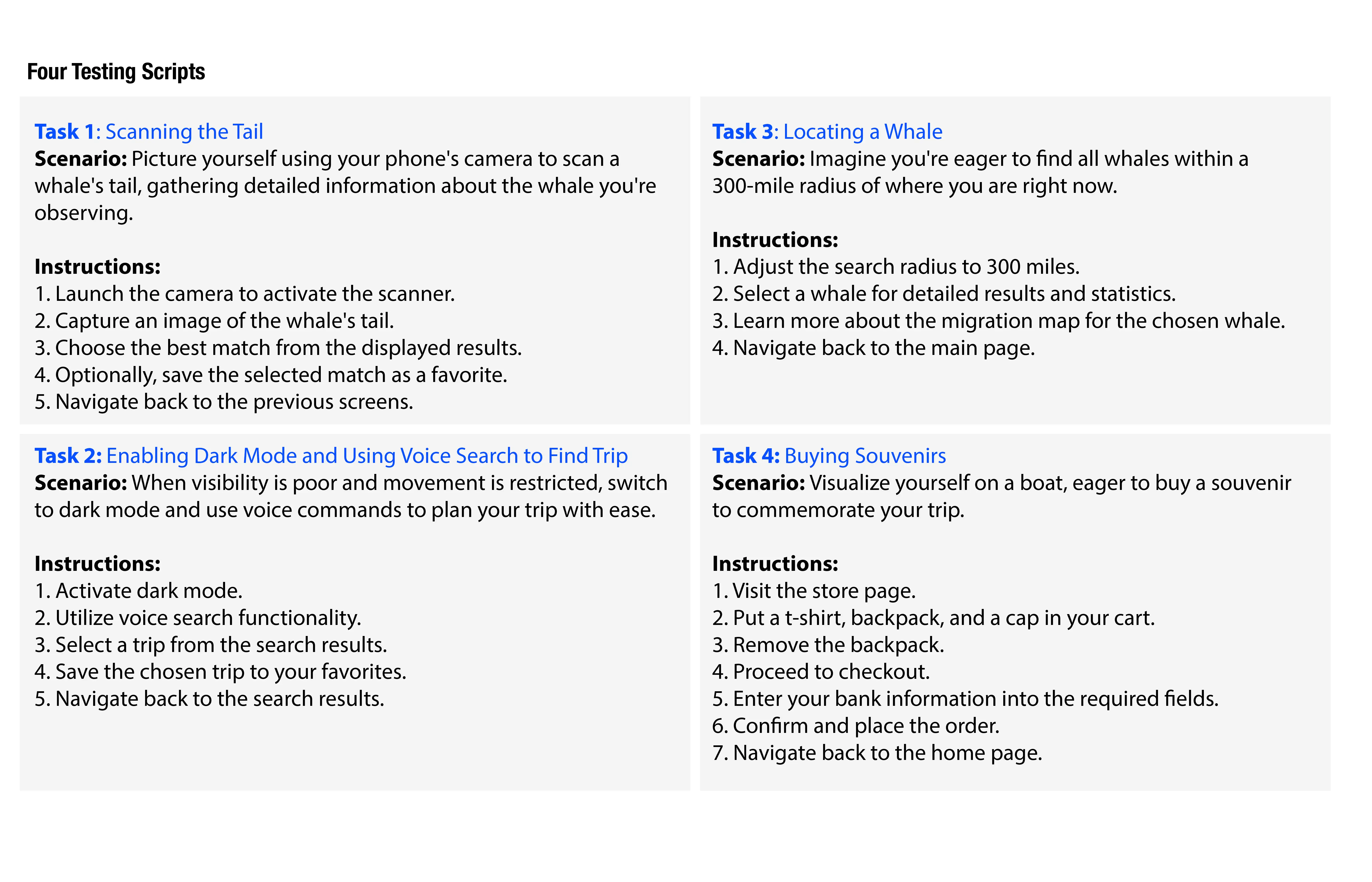 User Research Insights - User design showing Key findings and insights from user research activities